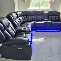 Power Recliner Sectional Sofa 