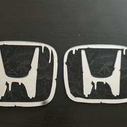 Custom engraved acrylic honda civic badges
