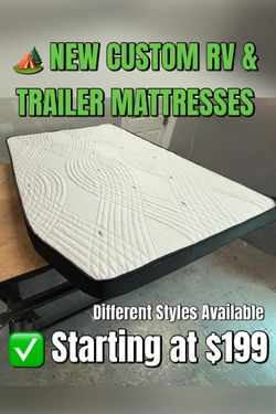 NEW CUSTOM RV & TRAILER MATTRESSES