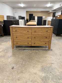 Wood Tone 6 Drawer Dresser