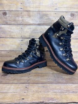GH Bass 1876 Men’s Alpine Hiker Black Leather Mountaineering Boots 7.5 D