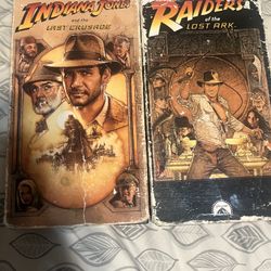 Paramount Indiana Jones And The Lost Crusade And Raiders Of The Lost Ark VHS