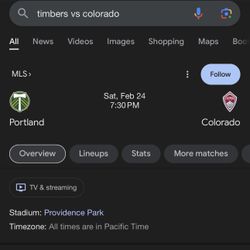 Timbers vs Colorado 