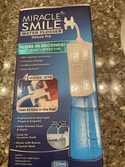 White Ontel Miracle Smile Water Flosser for Teeth & Gum Health