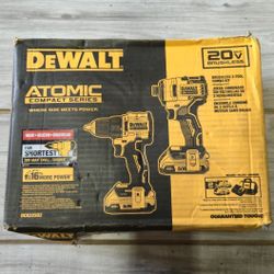 DEWALT ATOMIC 20-Volt MAX Lithium-Ion Cordless Combo Kit (2-Tool) with (2) 2.0Ah Batteries, Charger