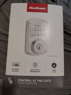 New number pad deadbolt silver