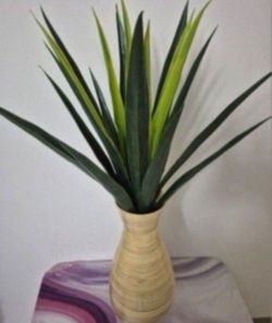 *** CLEARANCE *** Natural Bamboo Vase with Faux Agave @ Lasting Creations