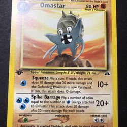 Omastar 1st Edition Neo Discovery Pokémon Card
