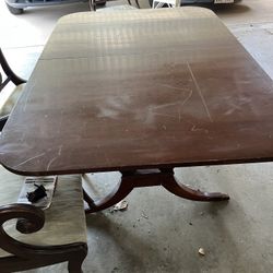 Antique Dining Room Table And 4 Chairs
