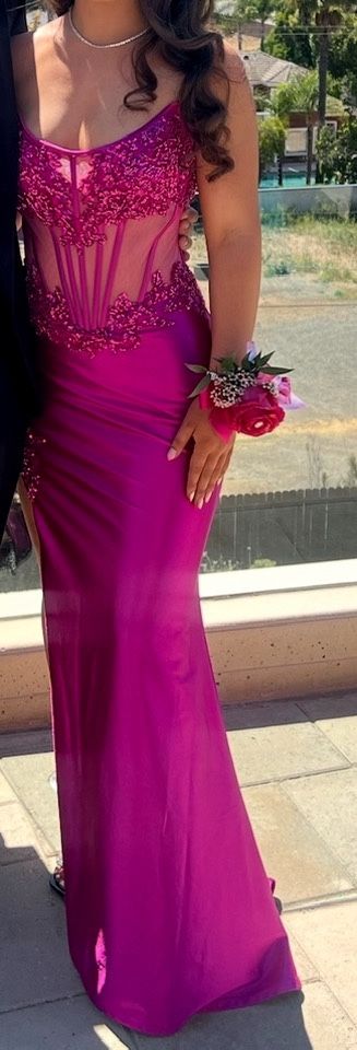 Hot Pink Long Dress