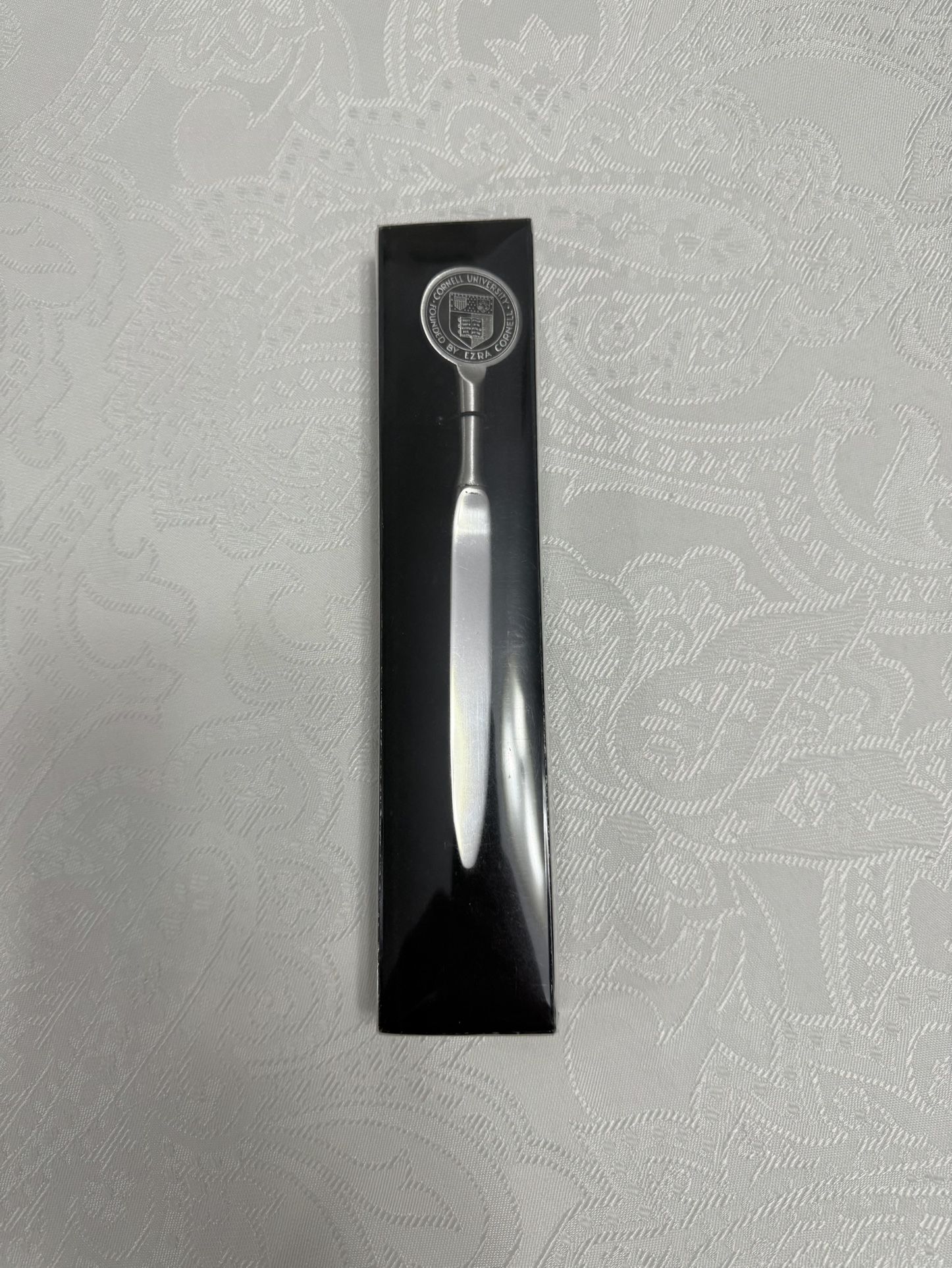 Vintage Cornell University Desktop Letter Opener. High Quality Metal. 7.5" long. New. Still sealed in original packaging. Great bargain. 