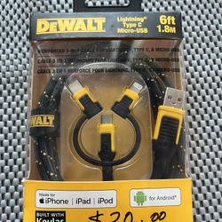 Dewalt 6ft 3-1 Charging Cable 