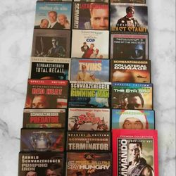Arnold schwarzenegger DVD Collection-26 Movies! Predator, Terminator, Commando Mint CONDITION $150