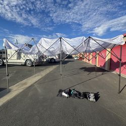 Tienda de campaña desplegable de 10 x 20 pies, toldo sin pared lateral, impermeable, resistente, para fiestas, tienda al aire libre, jardín, carpa de