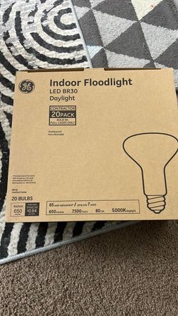 GE Indoor Floodlight LED BR30 Daylight Bulbs - 20 Pack