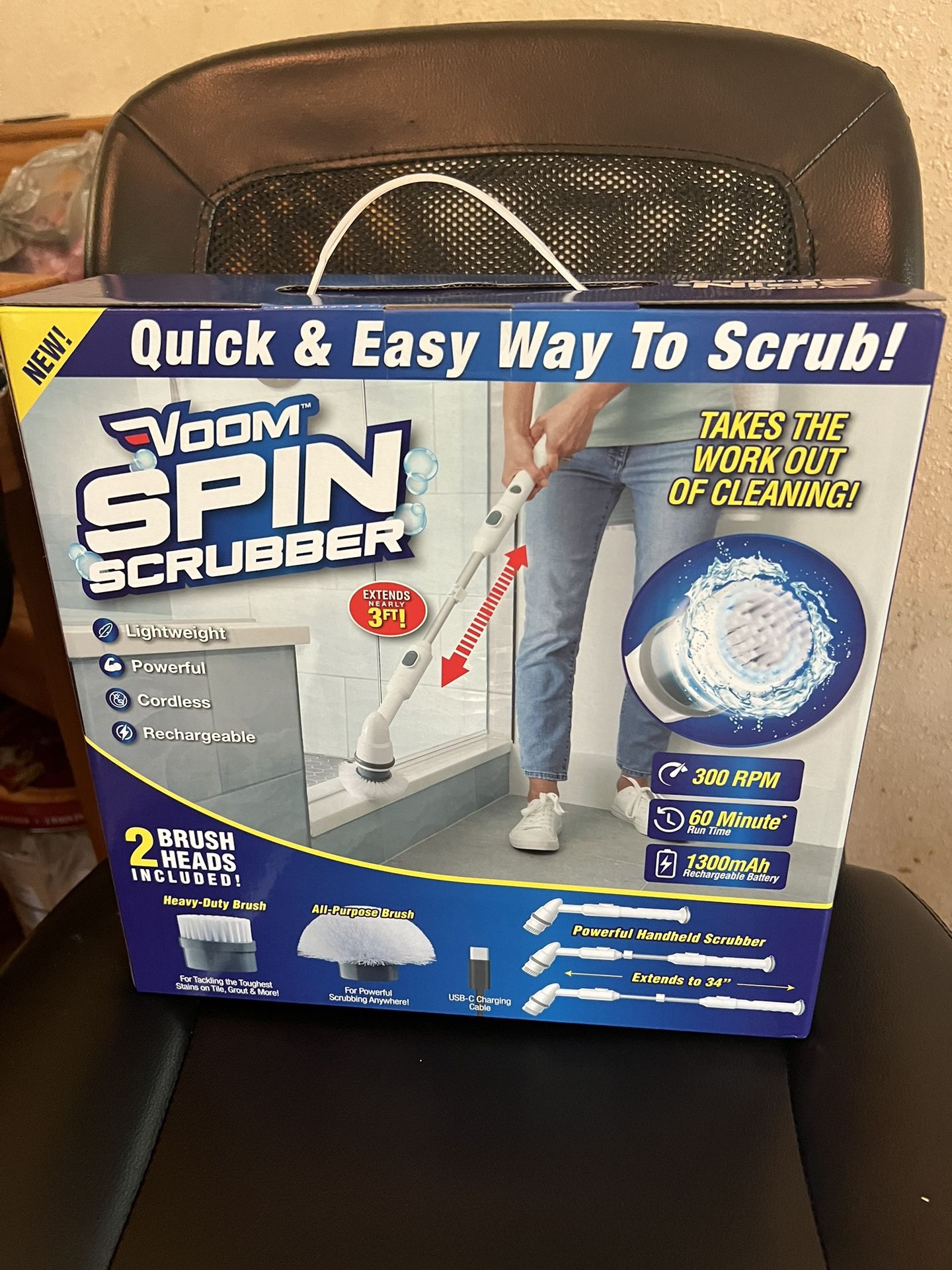 Voom spin scrubber