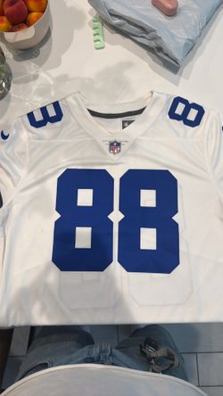 White Dez Bryant jersey on field dry fit with real NFL patch