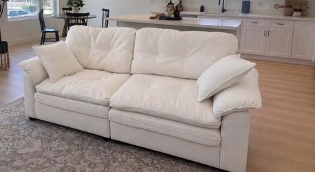 Cloud Sofa — Cream White Oversized 2-Seat | Ultra Plush | Brand New in Box