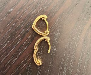Earrings gold laminado candongas pequeñas