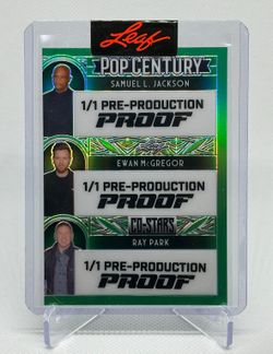 2024 Leaf Co-Stars Pop Century Proof 1/1 - Samuel L. Jackson, Ewan McGregor & Ray Park  *Star Wars 