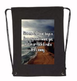 Black Drawstring Bookbag