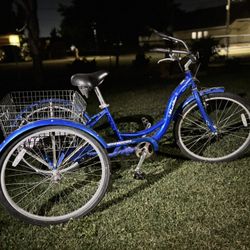 Schwinn Meridian Adult Tricycle, 26 -Inch Wheel, Blue 