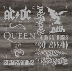 Hard Rock Vinyl Stickers