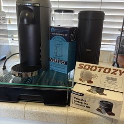Nespresso Vertuo Plus Deluxe Titan + accessories