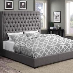 Brand New Fabric Tufted Bed