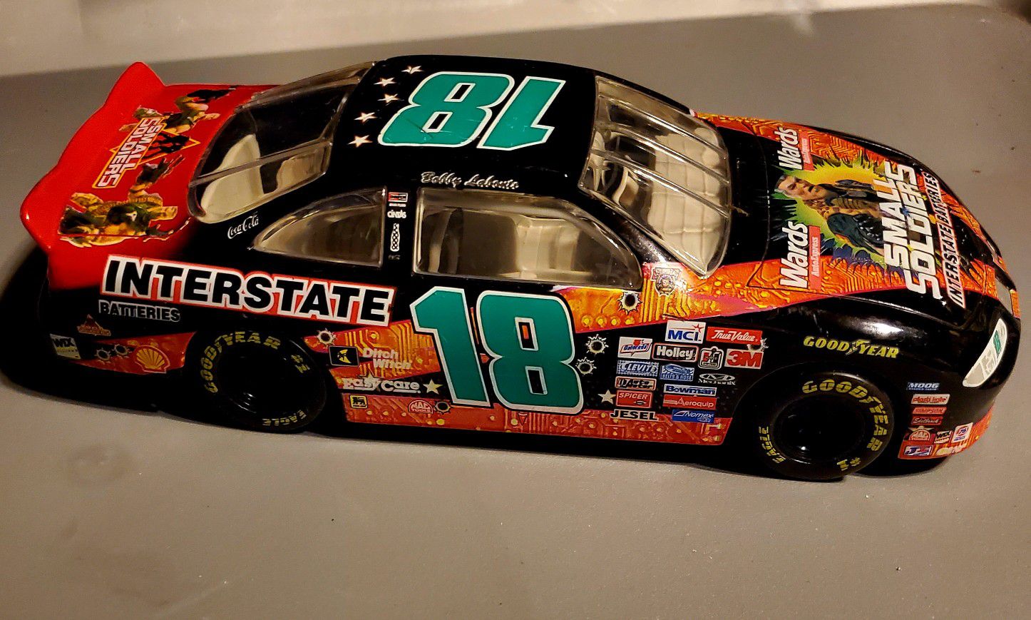 Winners Circle NASCAR #18 Bobby Labonte Interstate Small Soldiers Scale 1/24 Die Cast Collectibles.
