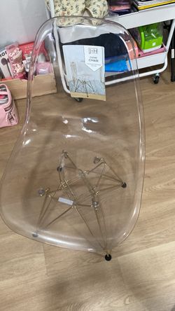 Acrylic desk and matching acrylic chair