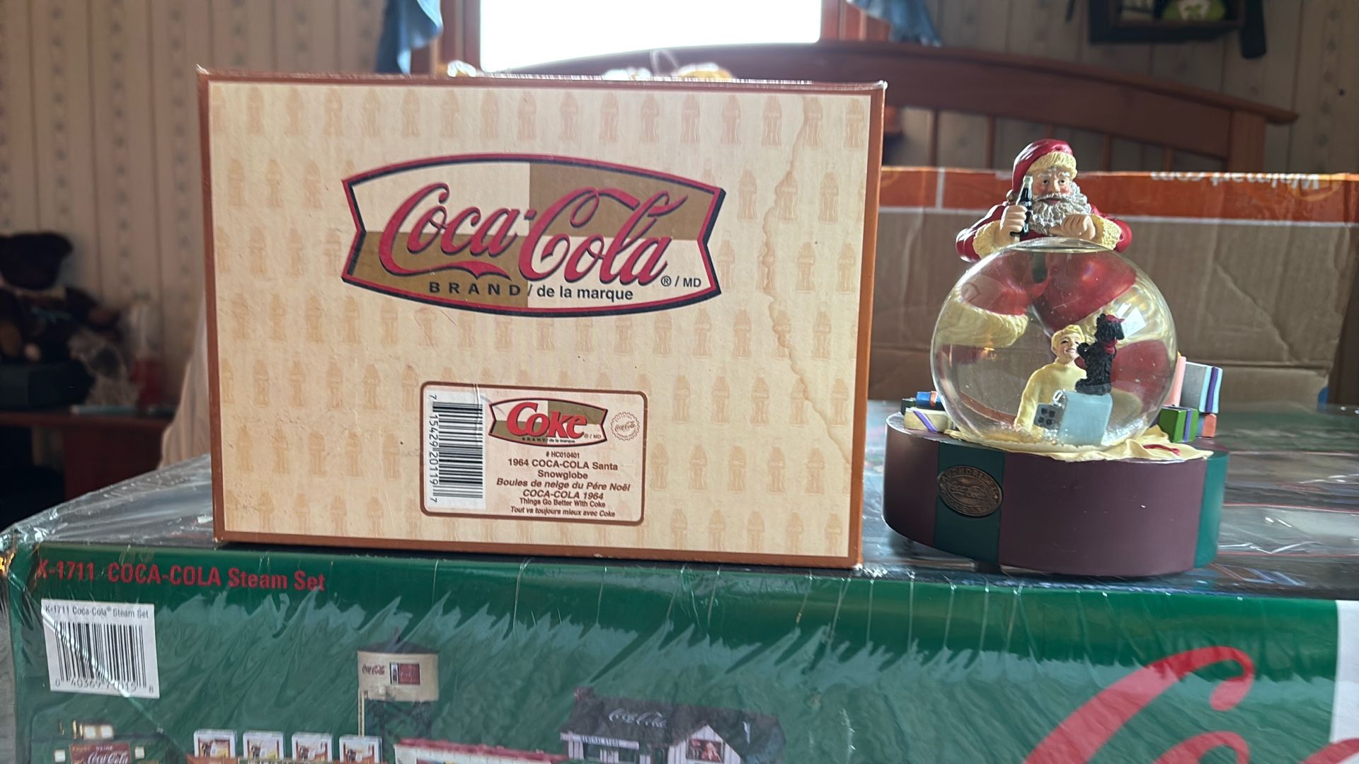 1964 Coca Cola Musical Santa Snow Globe 