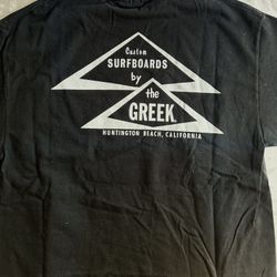 Classic Surf T Shirt Surfboards By The Greek Huntington Beach Size Medium 