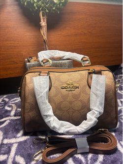 Coach Rowan Satchel in Signature Canvas - Light Khaki/Chalk