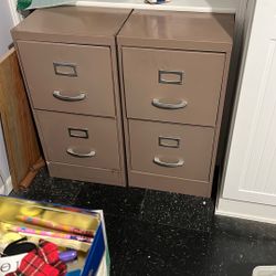 Metal filing cabinets