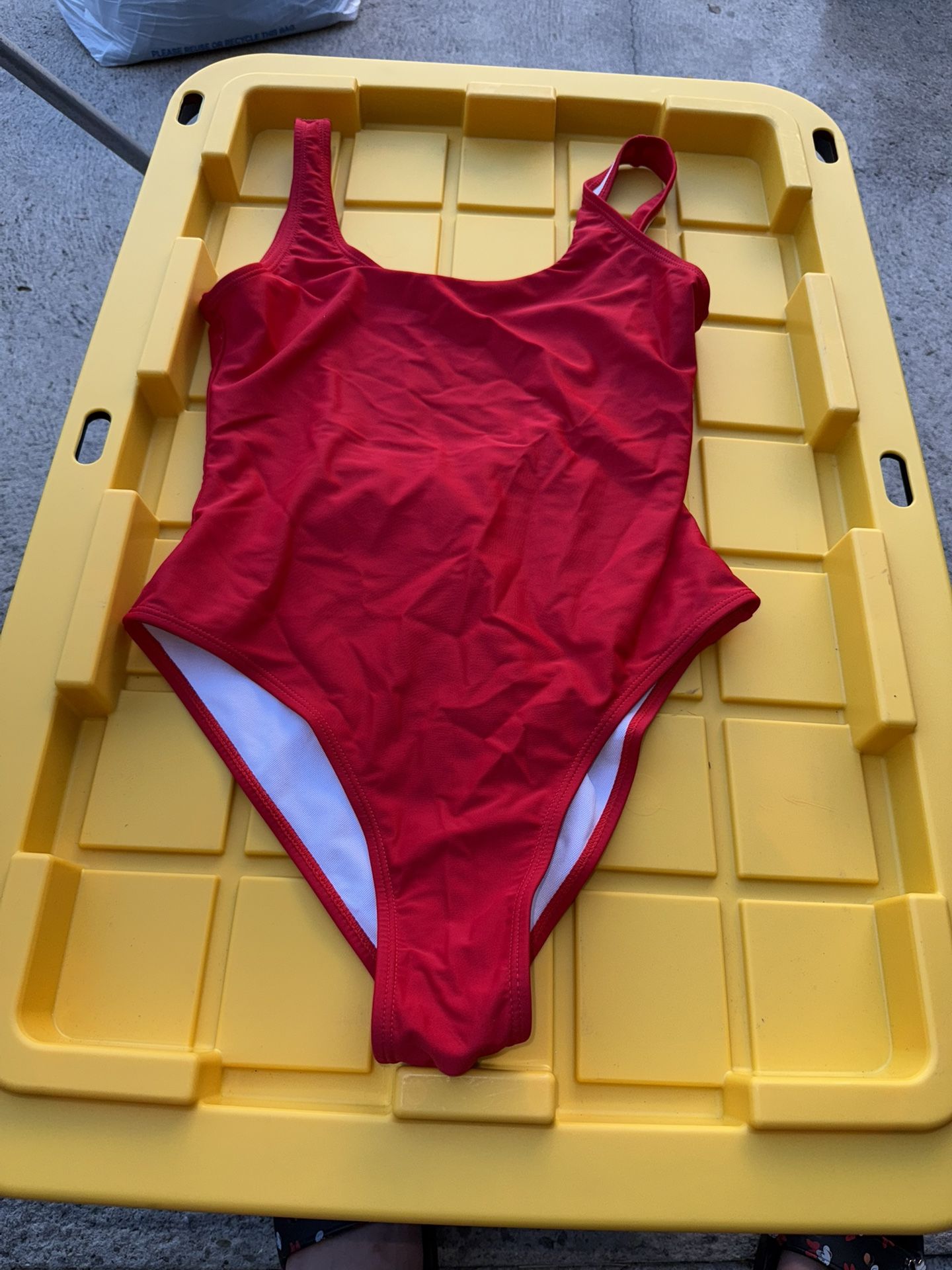 Women's Retro High Cut Low Back One Piece Swimsuits Brazilian Bikini Bathing Suit Small