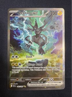 Zekrom ex #166 SIR – Black Bolt – MINT Pokemon TCG Card