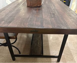 Metal  Wood Dining Table