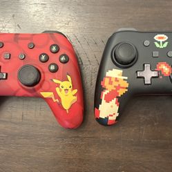 Nintendo Switch Power 8 Bit Super Mario & Pikachu Power A set of 2 Controllers