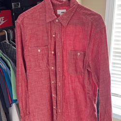 Sonoma Red Button Down Long Sleeve Shirt Men’s M
