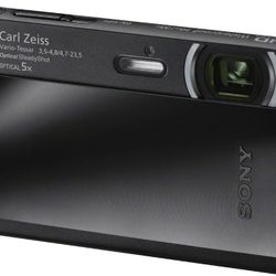 Sony DSC-TX30/B Waterproof 18MP Digital Camera + accessories