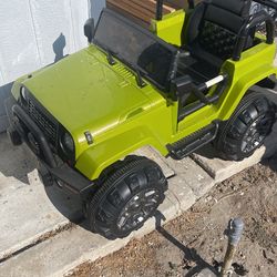 Green Jeep Kids Car Remote Control