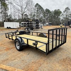 New 6.5x14 Premium HD Tube Rail Dovetail Utility Trailers 