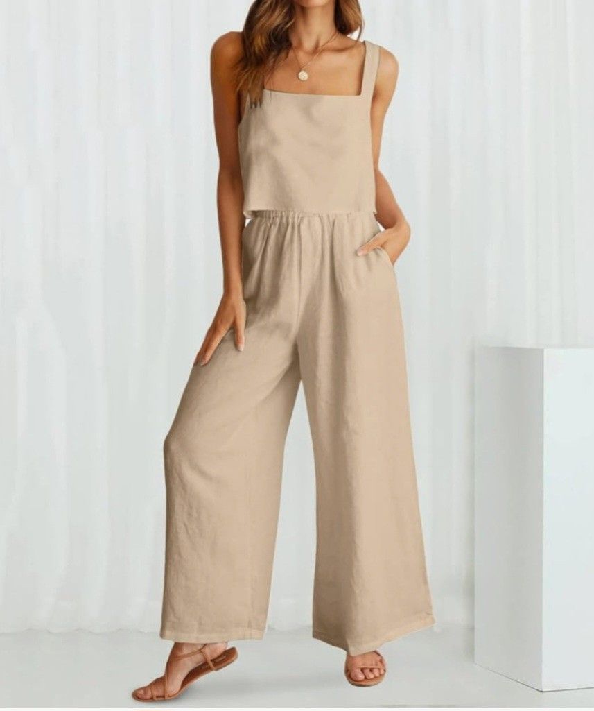 Pinbara Casual 2 Piece Linen Outfit