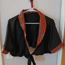 Black & Plaid (Barista) Top