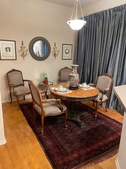 4 suede Italian made chairs