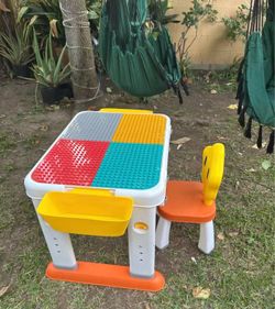 KUB Kids Activity Table and Chair Set, Toddler Learning Play Table Toys