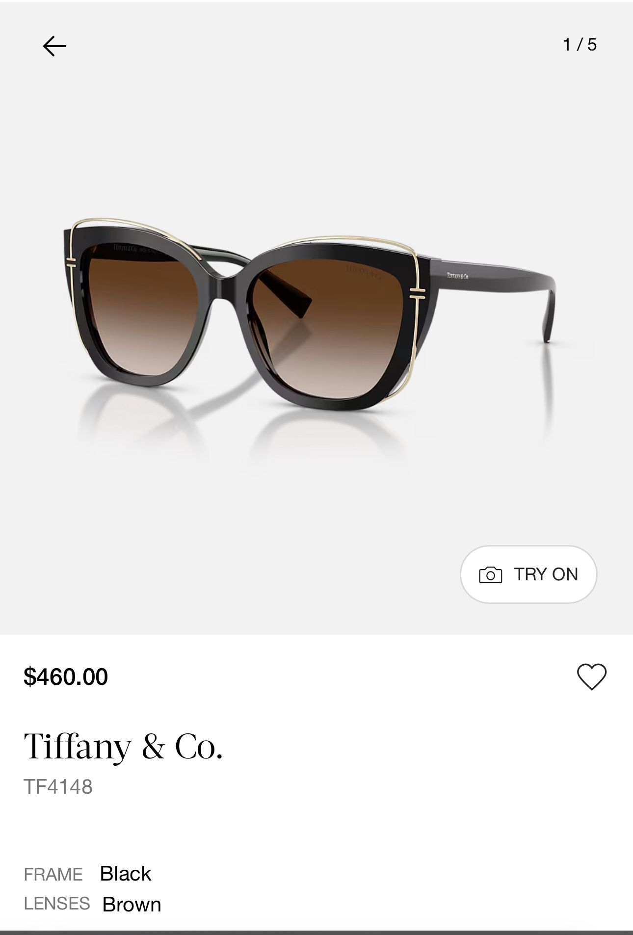 Tiffany & Co Cat Eye Sunglasses