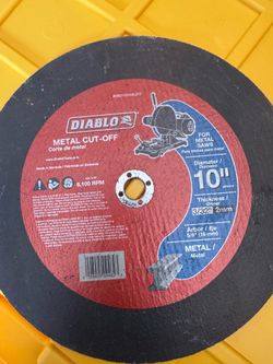 BRAND NEW!! Diablo 10" Metal Cut Off Disc - 6100 Max RPM - DBD100093L01F