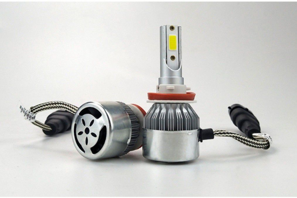 Bright Clear White LED bulbs For Different Type Of Vehicles. Built In Fans On Each Light Bulb.
